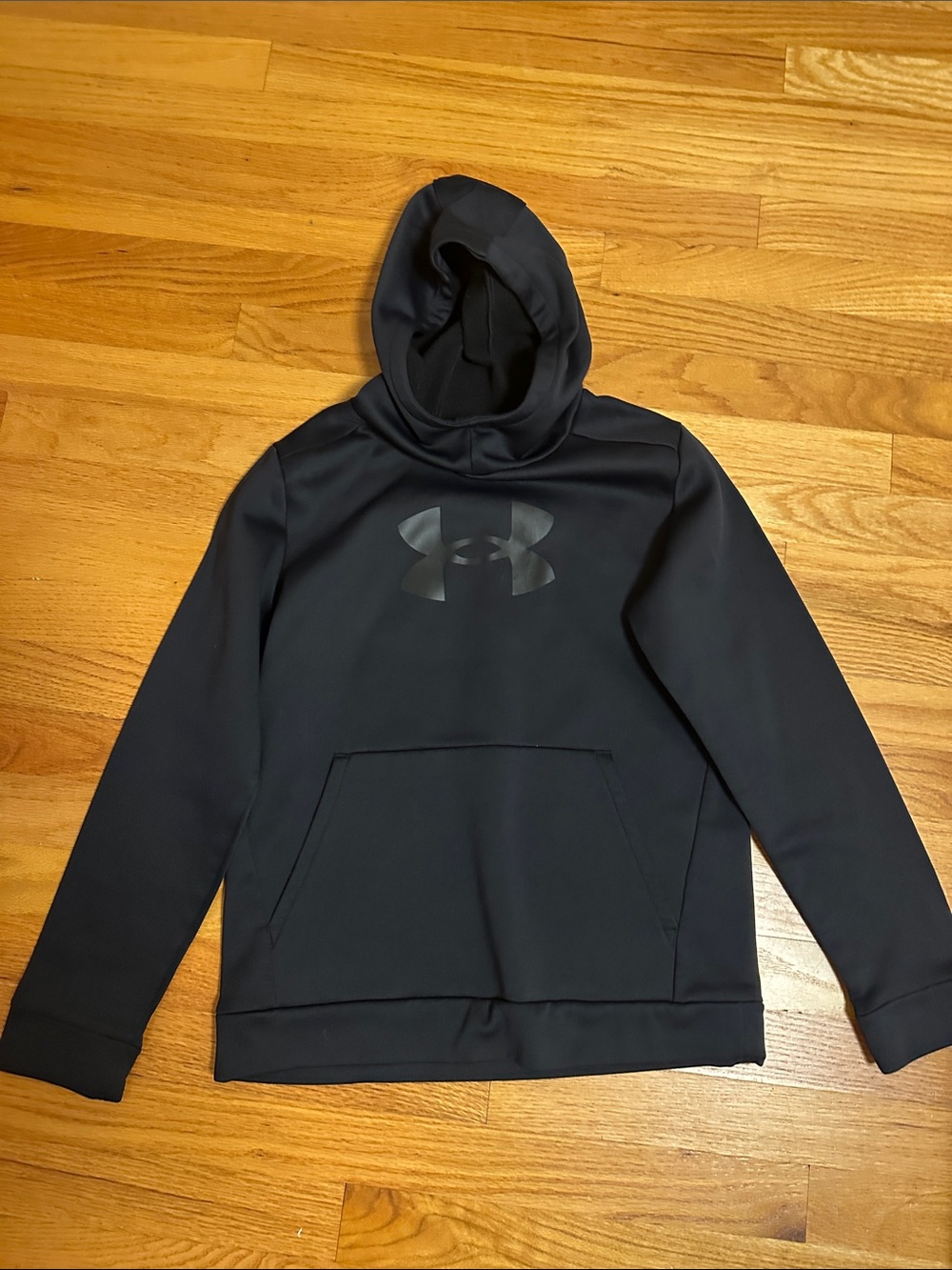 Under ArmourYouth Black Pullover Hoodie with Logo